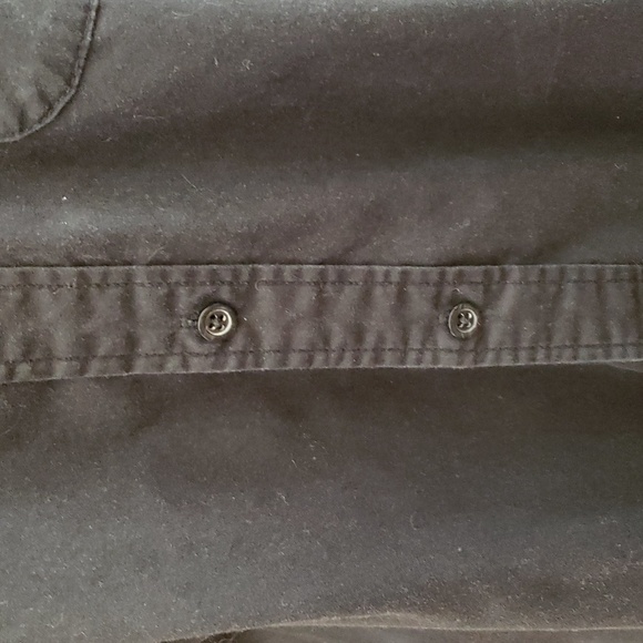 OneSource IML Solid Black Long Sleeve Button-Down Men's Shirt, Size Large - Picture 8 of 11